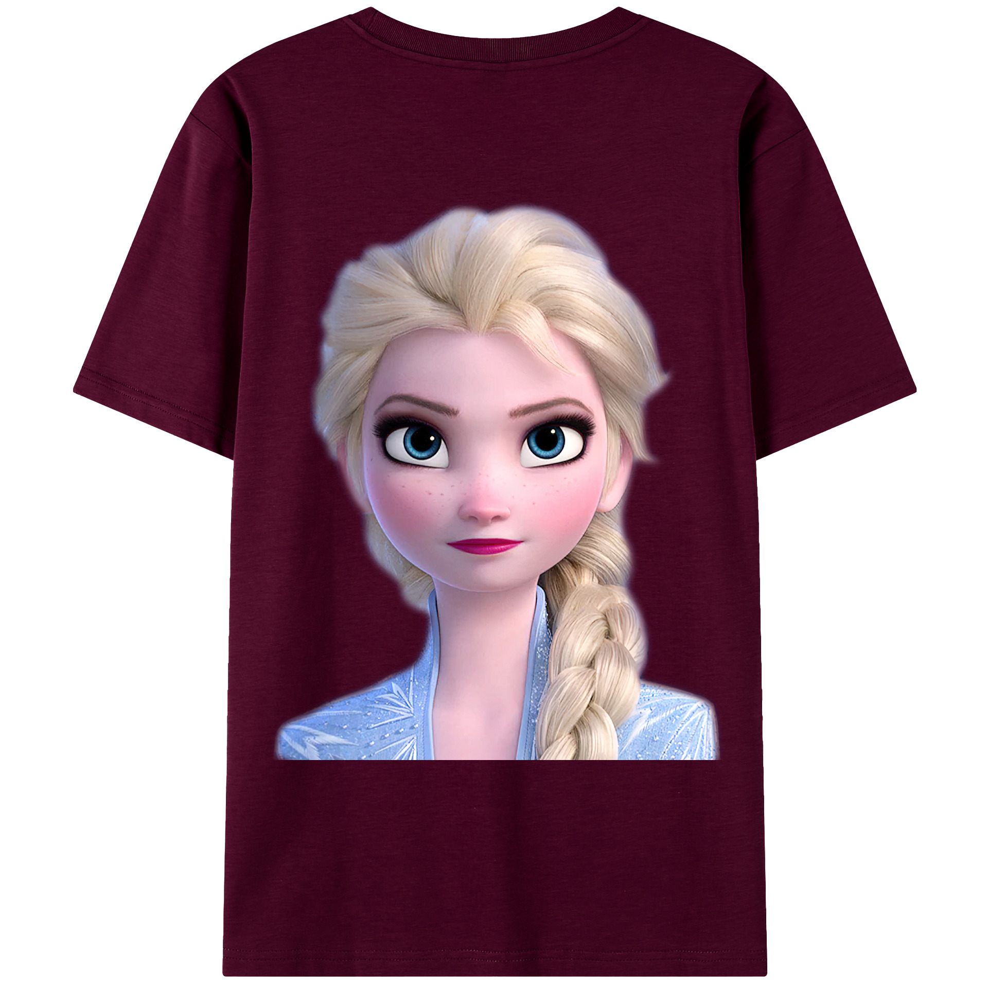 （画像用） アナと雪の女王 アンナ エルサ Frozen Anna Elsa レディース半袖Tシャツ(バックプリント)